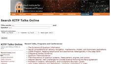 Desktop Screenshot of online.kitp.ucsb.edu