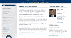 Desktop Screenshot of chancellor.ucsb.edu