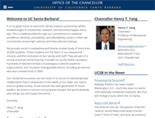 Tablet Screenshot of chancellor.ucsb.edu